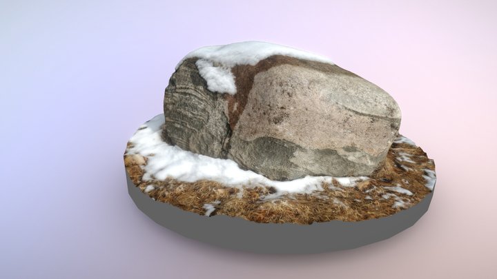 Snowy Stone 3D Model