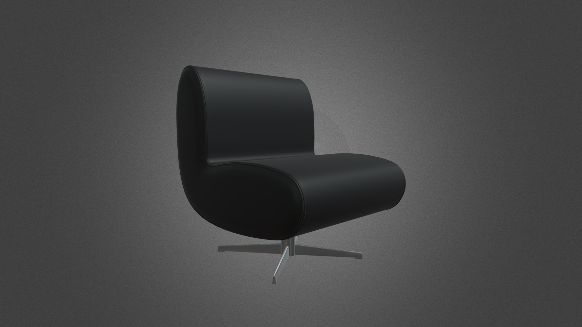 3D model Angel Halo Chair No Arms Hire - This is a 3D model of the Angel Halo Chair No Arms Hire. The 3D model is about a black computer mouse.