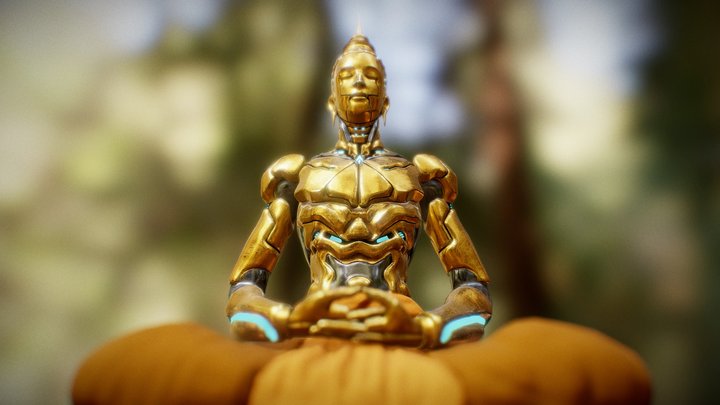 Robot Buddha 3D Model