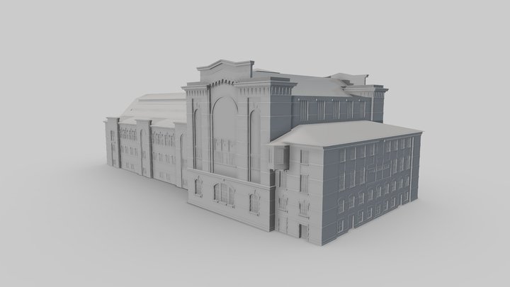 Industrial Building Visualization Practice 3D Model