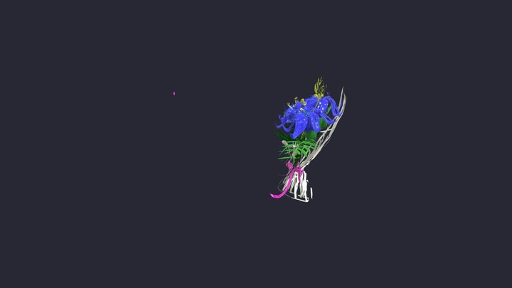 blue orchid 3D Model
