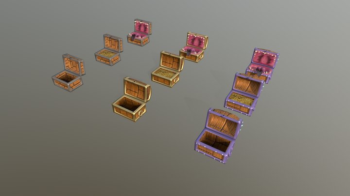 Fantasy Chests / Mimics 3D Model