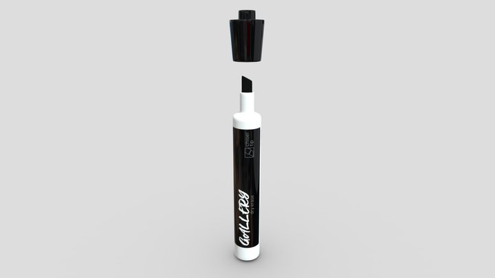 Dry Erase Whiteboard Marker 3D Model
