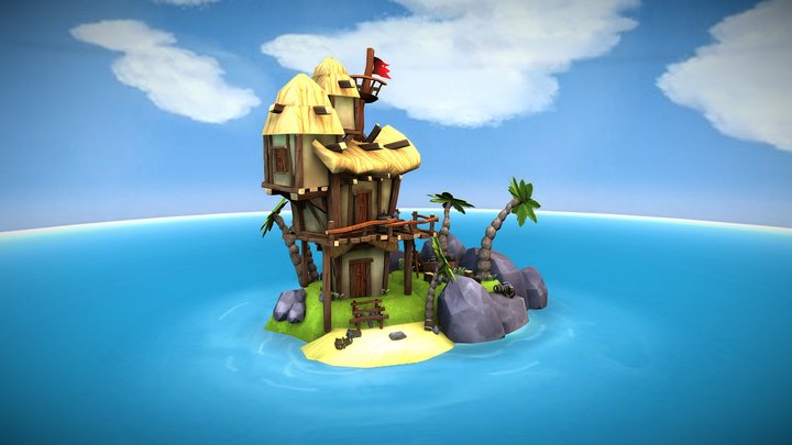 Treasure Bar Inn - Battle for the Islands 3D Model