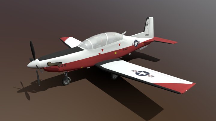 Beechcraft T6 Texan II – Modello 3D gratuito STL