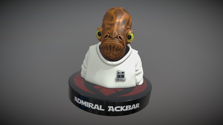 Admiral Ackbar Goodies 3D Model
