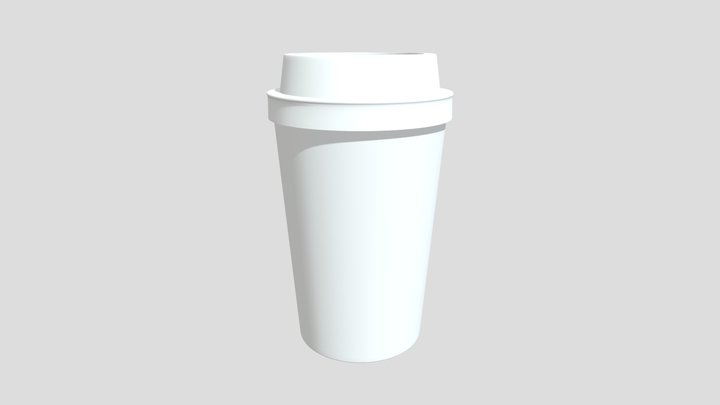 Elegant Plastic Cup 3D Model 3D Model