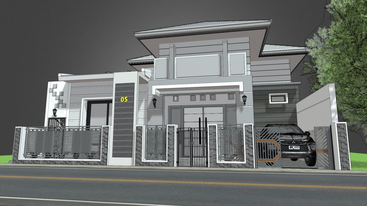 Desain Rumah Modern | Type 2 3D Model