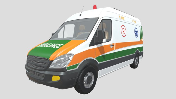 Indian Ambulance Vehicle – 3D Model (Blender) 3D Model
