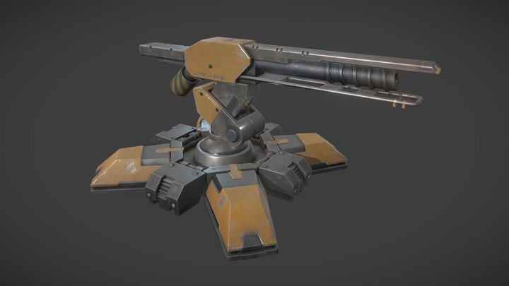Rail_Turret 3D Model