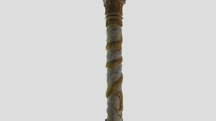 Mẫu Cột Rồng Sảnh Lễ Tân 3D Model
