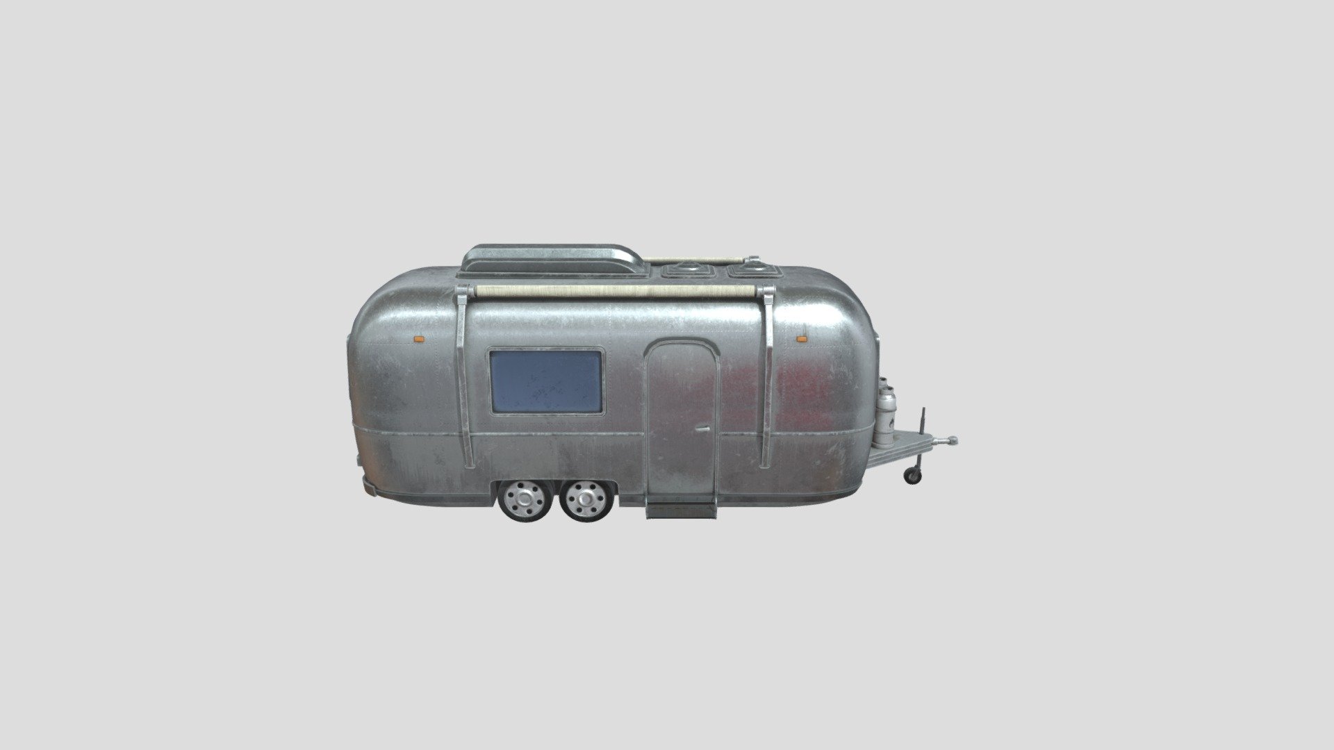 Dirty Apocalyptic Airstream Camper Buy Royalty Free 3D model by