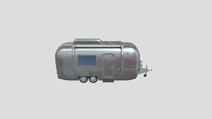 Dirty Apocalyptic Airstream Camper 3D Model