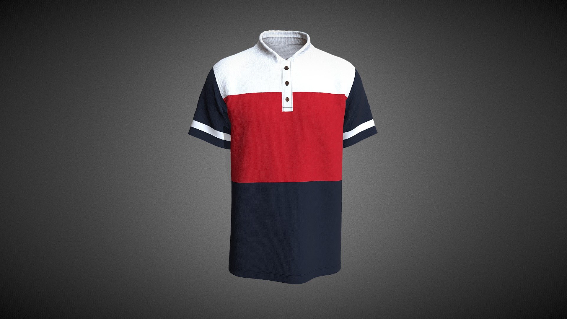 Polo-Contrast Color - Buy Royalty Free 3D model by Clothing Axis ...