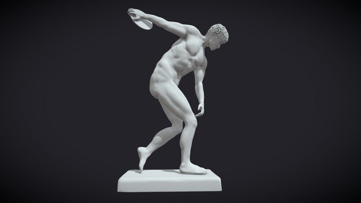 Posed Human Sculpture 3D Model