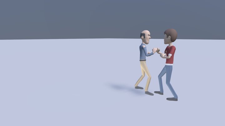 Fight animation 3D Model