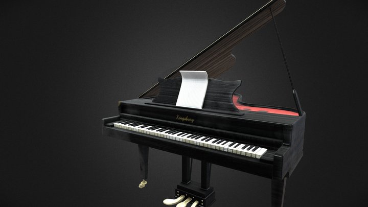 Electric Piano Final Render 3D Model