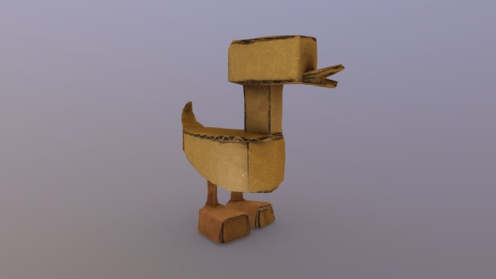 Cardboard Duck 3D Model