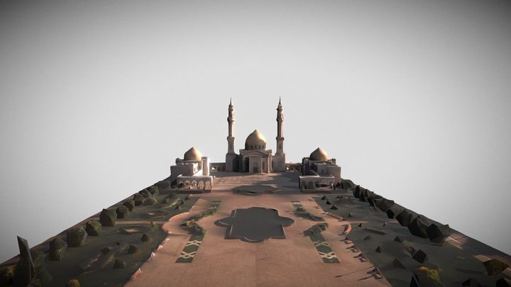 White mosque. Bolgar, Tatarstan 3D Model