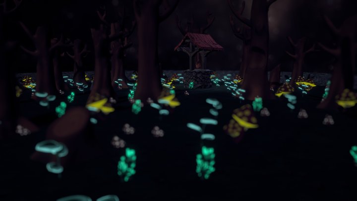 Night Forest 3D Model