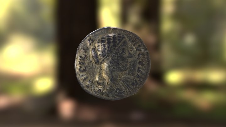 Silver denarius 3D Model