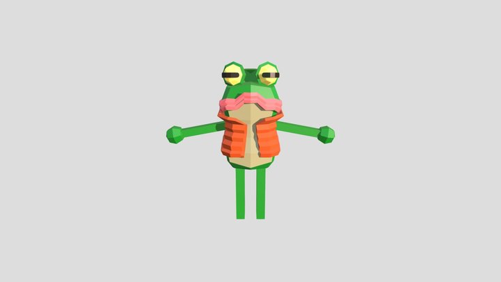 Low Poly Frog 3D Model