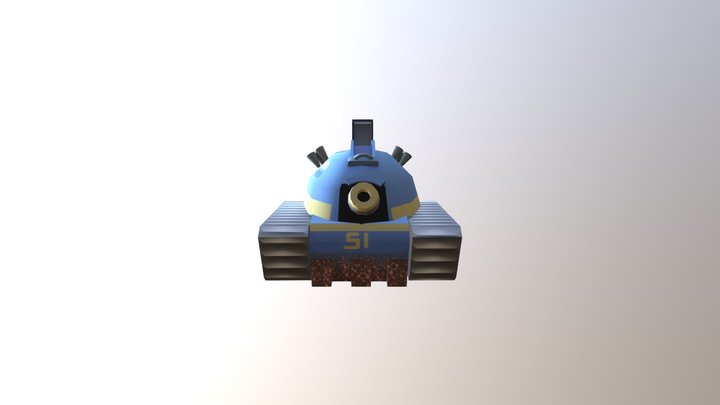 Low Poly Tank 3D Model