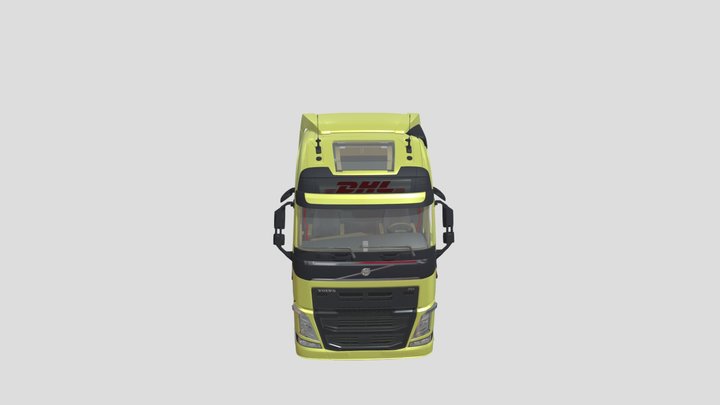 DHL Truck 3D Model