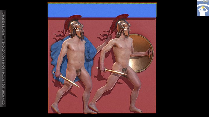 3D rendering of Metope North 24 Restored (Parthenon)