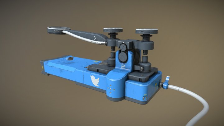 Futuristic Telegraph 3D Model