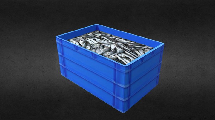 [LOW POLY] Fish Crate 3D Model
