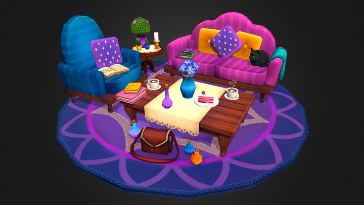 Witchy Livingroom 3D Model