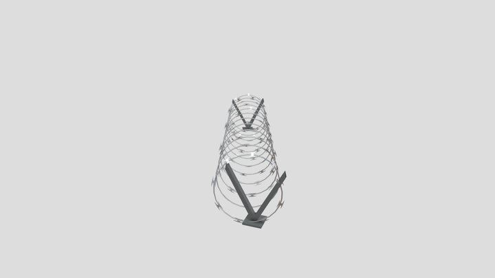Barbed Wire Spool 3D Model