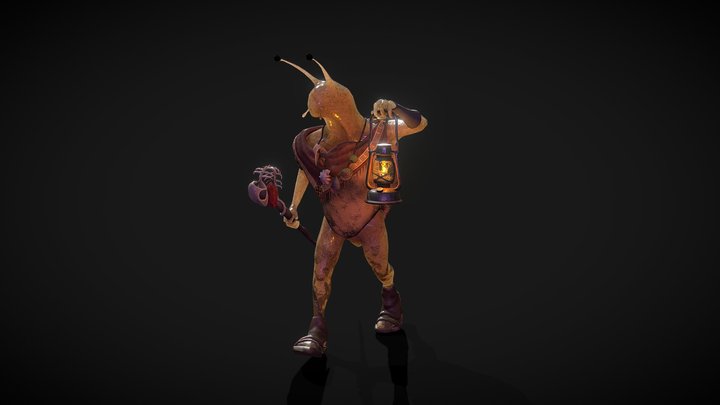 Turtle Snail 3D Model