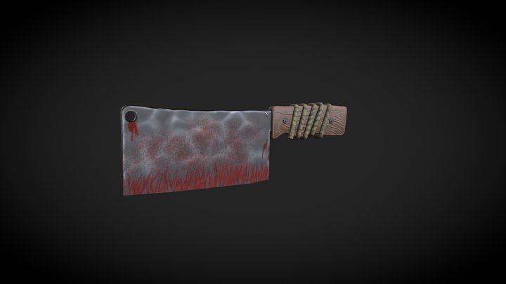Knife in blood 3D Model