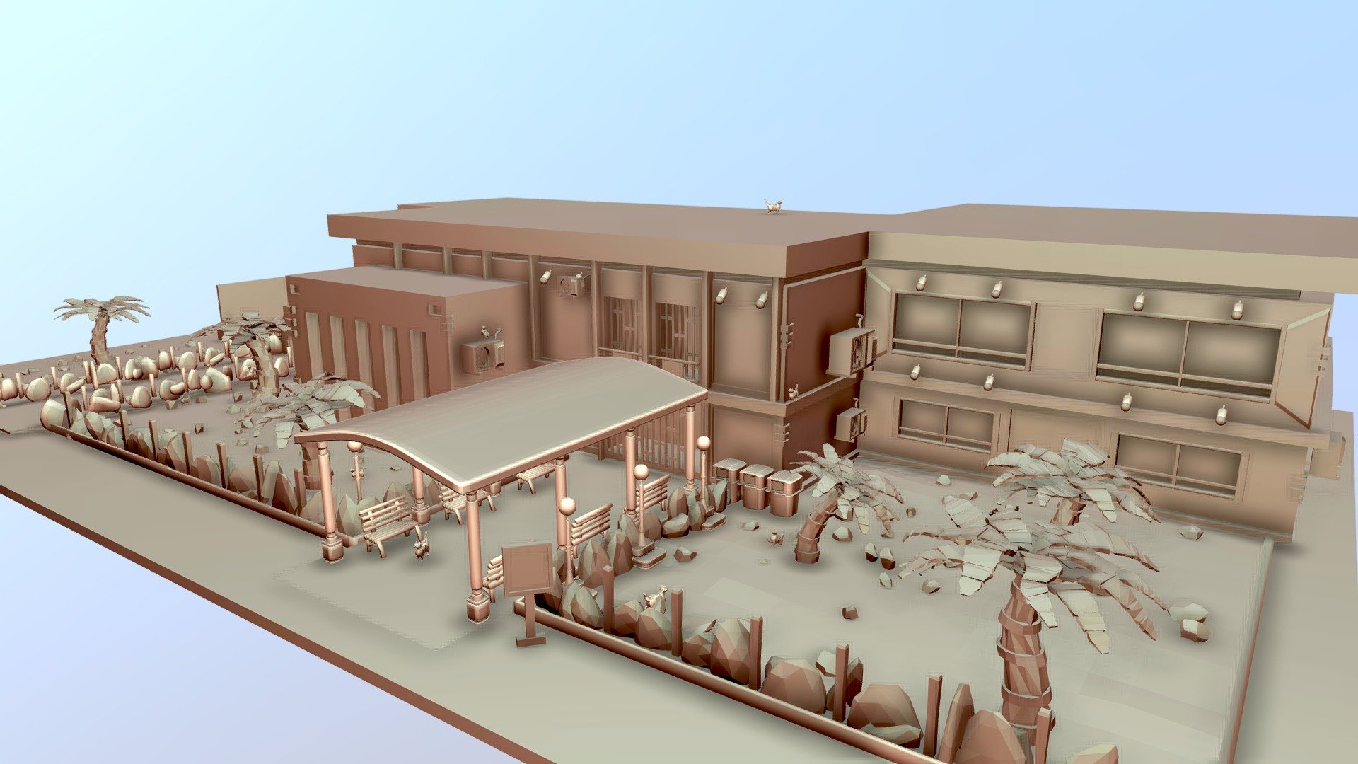 Facultad de Ingenieria Quimica-Faculty lowpoly