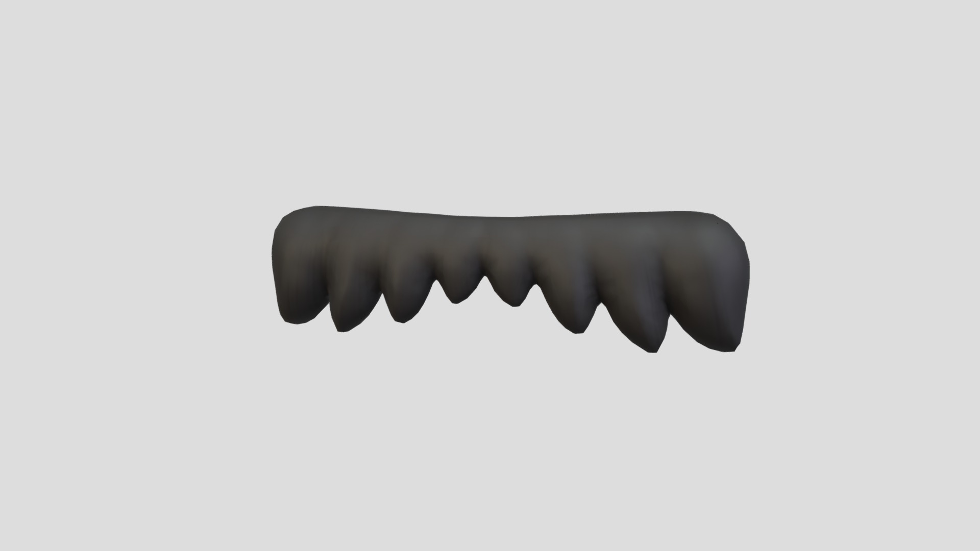 3D model Mustache 16 - This is a 3D model of the Mustache 16. The 3D model is about a black glove with a white background.