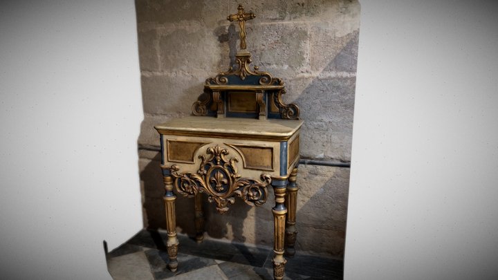 Spanish Catholic Church Writing Desk 3D Model