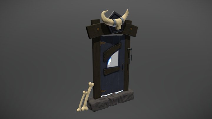 Stylized Fantasy Door 3D Model