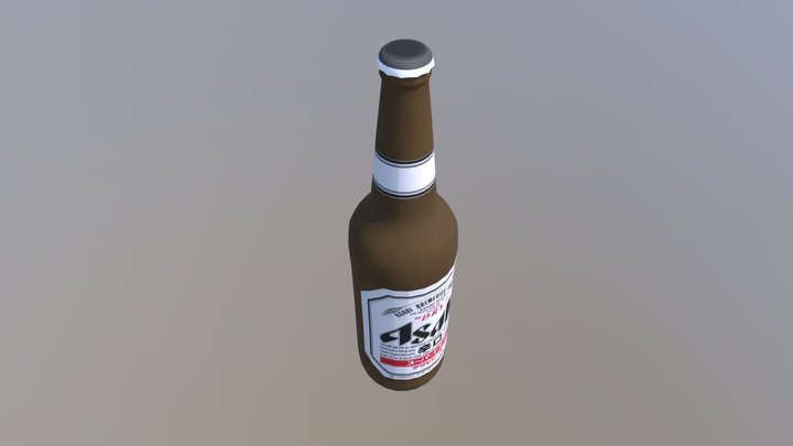 Asahi Beer Bottle 3D Model