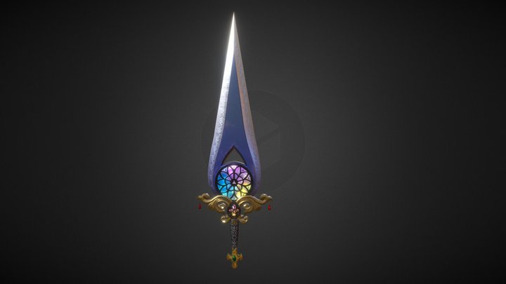 Stained Glass Sword 3D Model