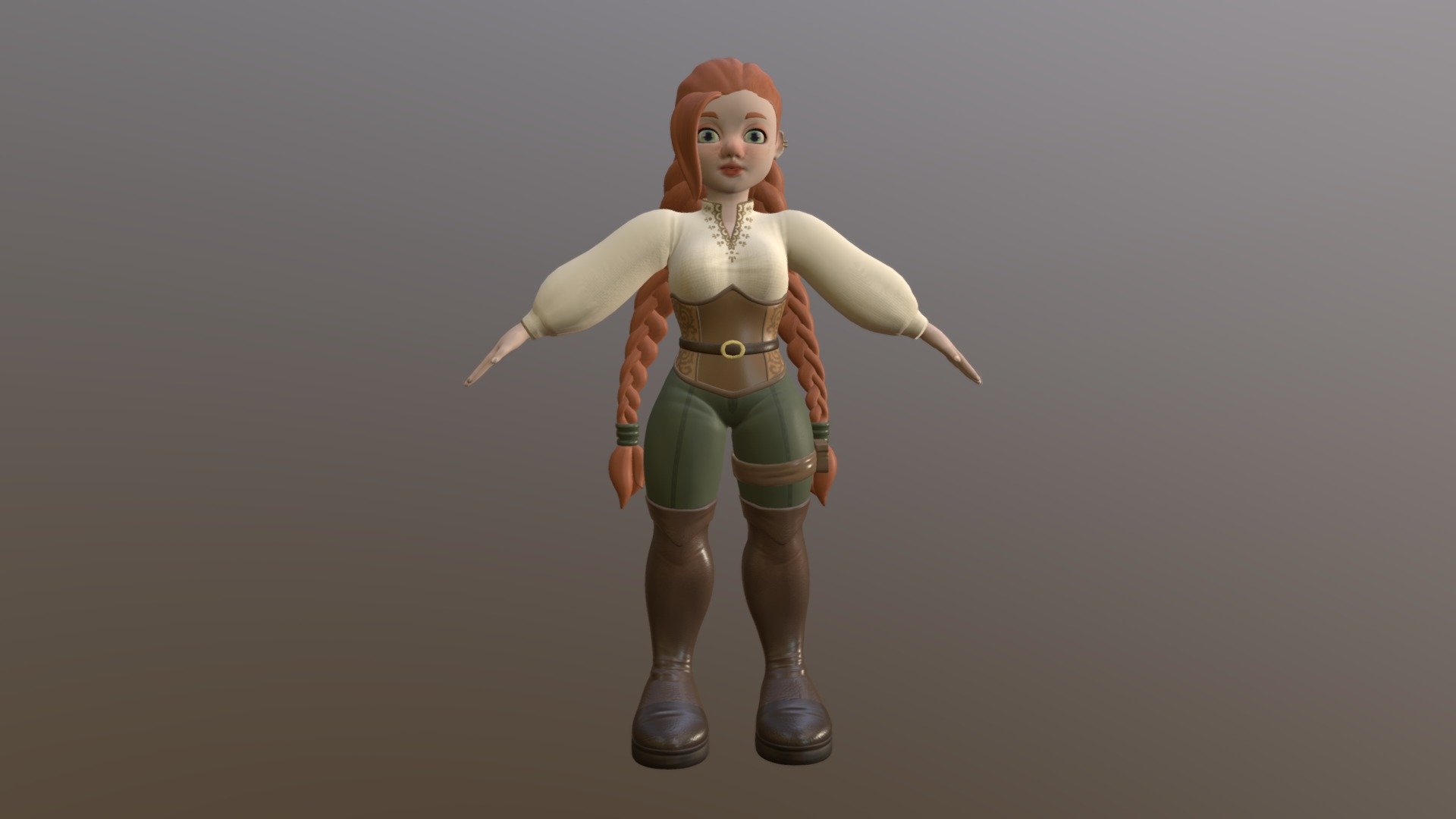 Dwarf Female warrior - 3D model by Reisher [59d4a42] - Sketchfab