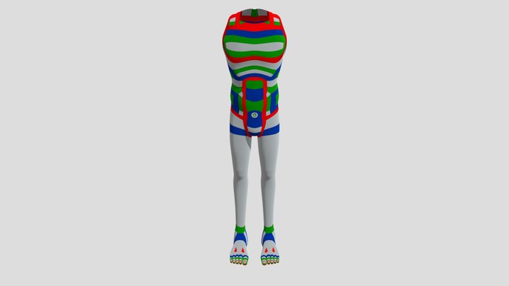 Male Torso and Foot (Reference) 3D Model