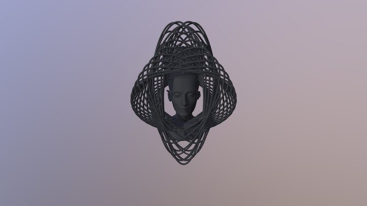 Enneper Curve Art + Nefertiti (002d) Sketchfab 3D Model