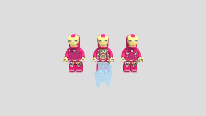 LEGO IRON MAN ARMOUR  MARK 4,6,17 3D Model