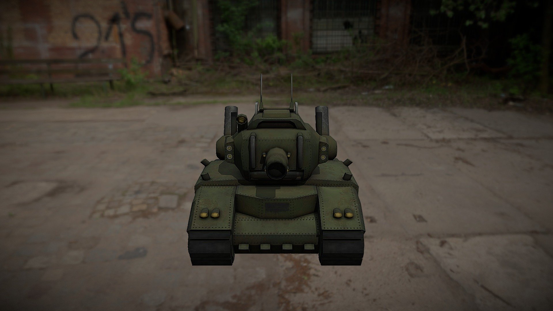 Low PolyTank Metal Slug
