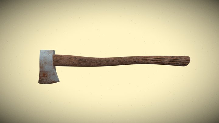 Textured axe 3D Model