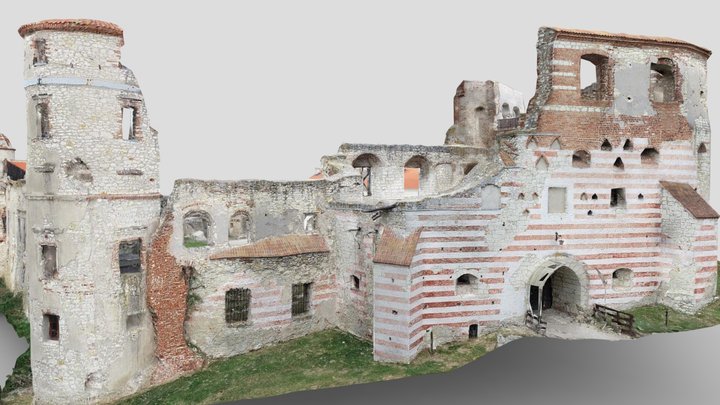 Castle in Janowiec on the Vistula River, Poland 3D Model