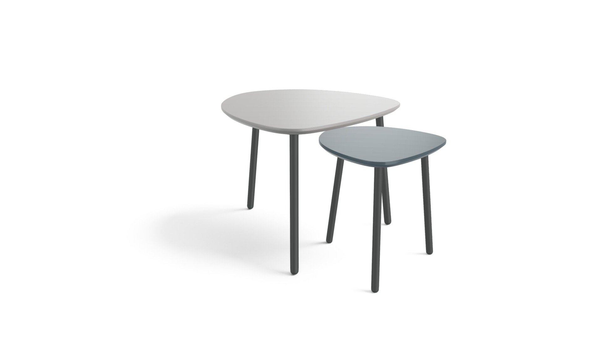 Nyla Nesting Tables, Blue And Grey