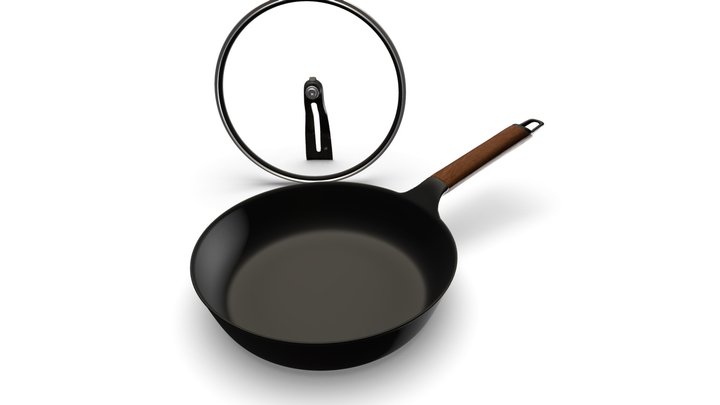 Vermicular Frying Pan 24cm with Lid 3D Model